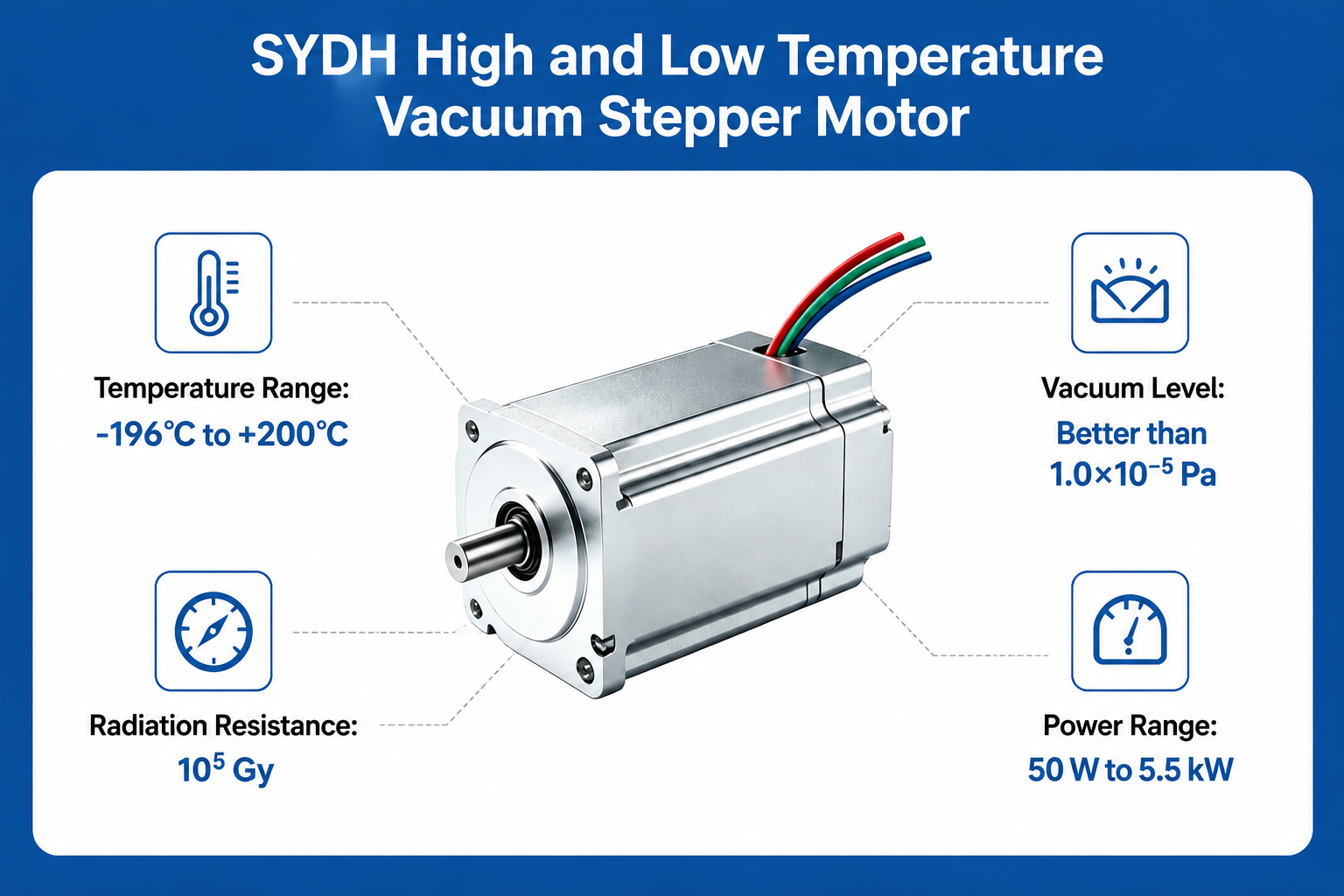 SYDH High and Low Temperature
Vacuum Stepper Motor